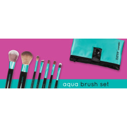 Set pennelli trucco per makeup professionale (7 pennelli e trousse)